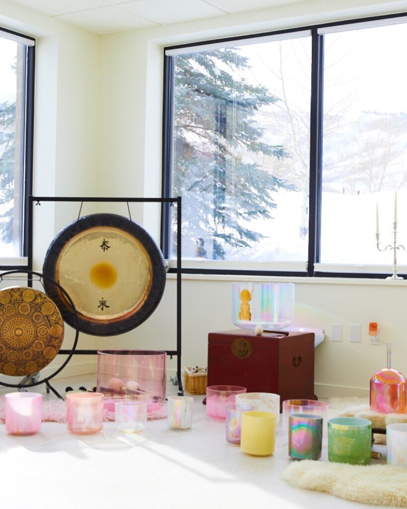 Sound bowl room showcasing our bowl collection.